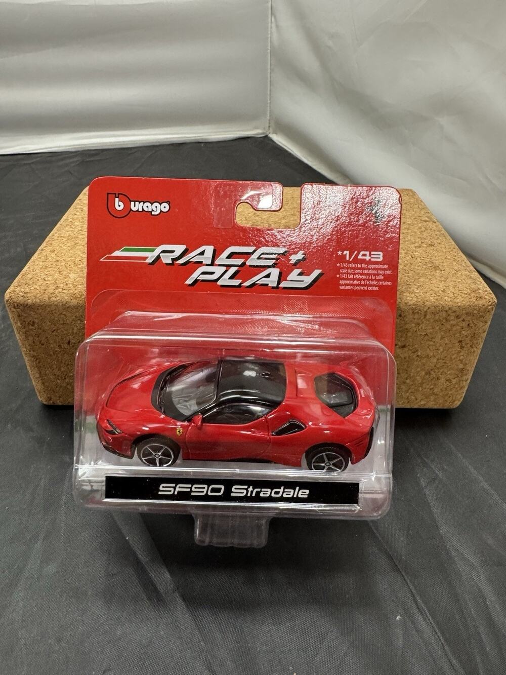 Bburago Race+Play Ferrari SF90 Stradale Red 1:43 Scale Diecast Model Race Car